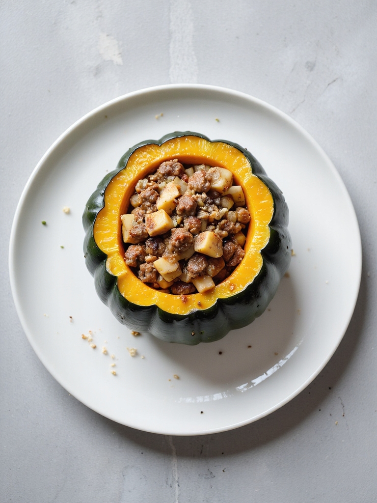 autumn stuffed acorn squash