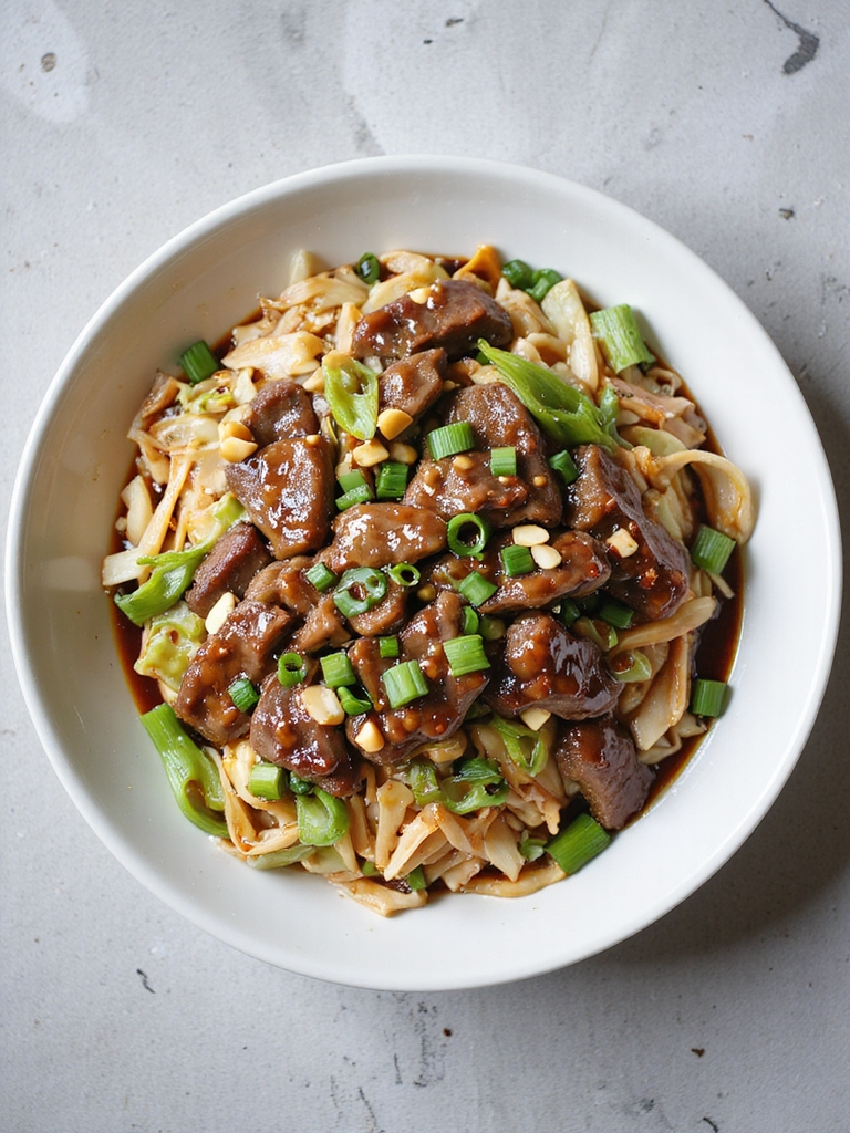 beef and cabbage stir fry