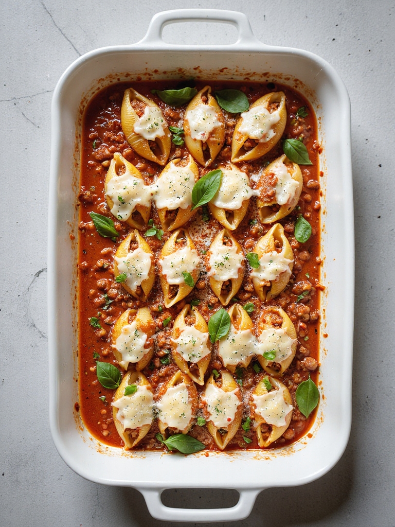 chorizo stuffed pasta shells
