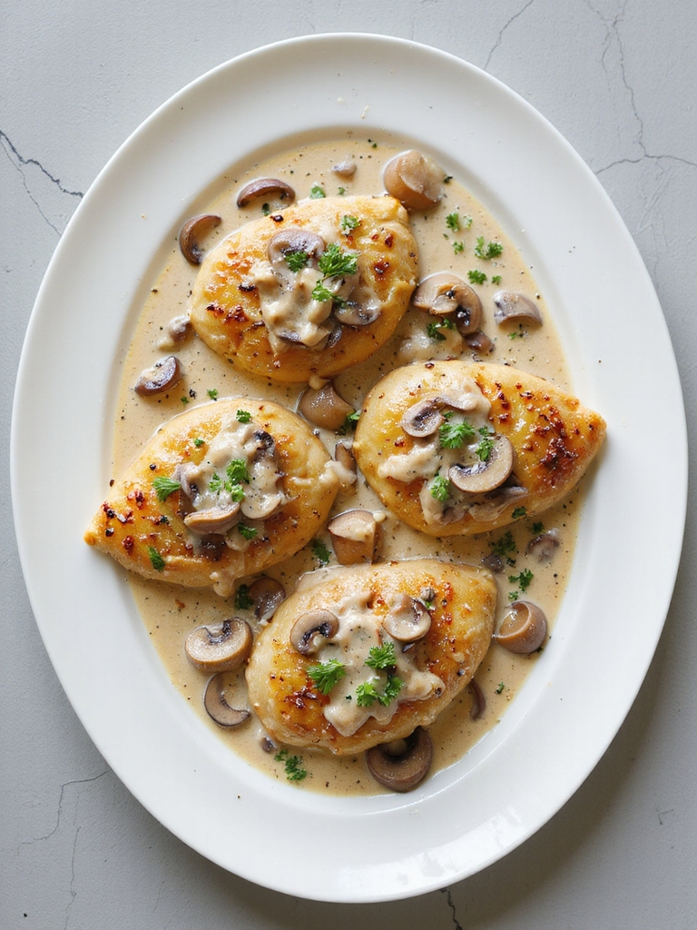 creamy mushroom chicken recipe