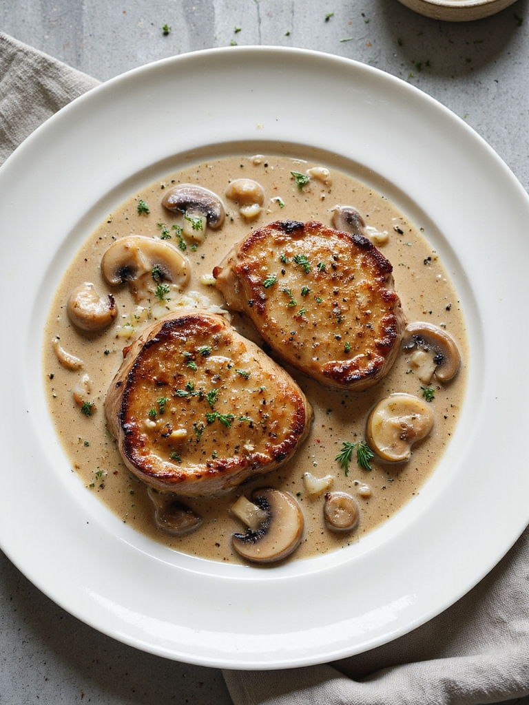 creamy mushroom pork chops