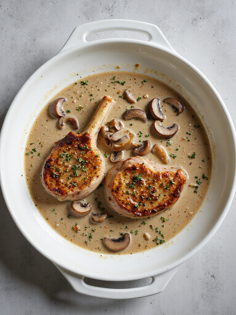 creamy mushroom pork chops