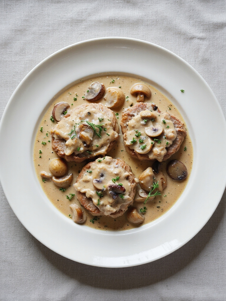 creamy mushroom pork steaks