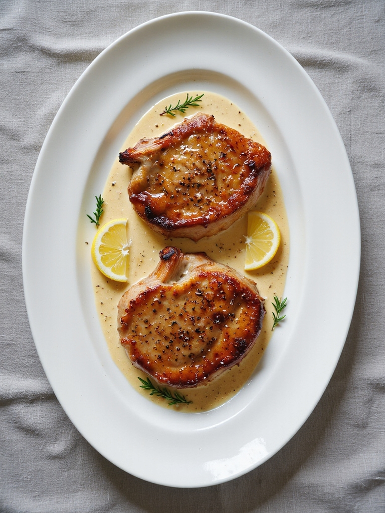 creamy mustard pork chops