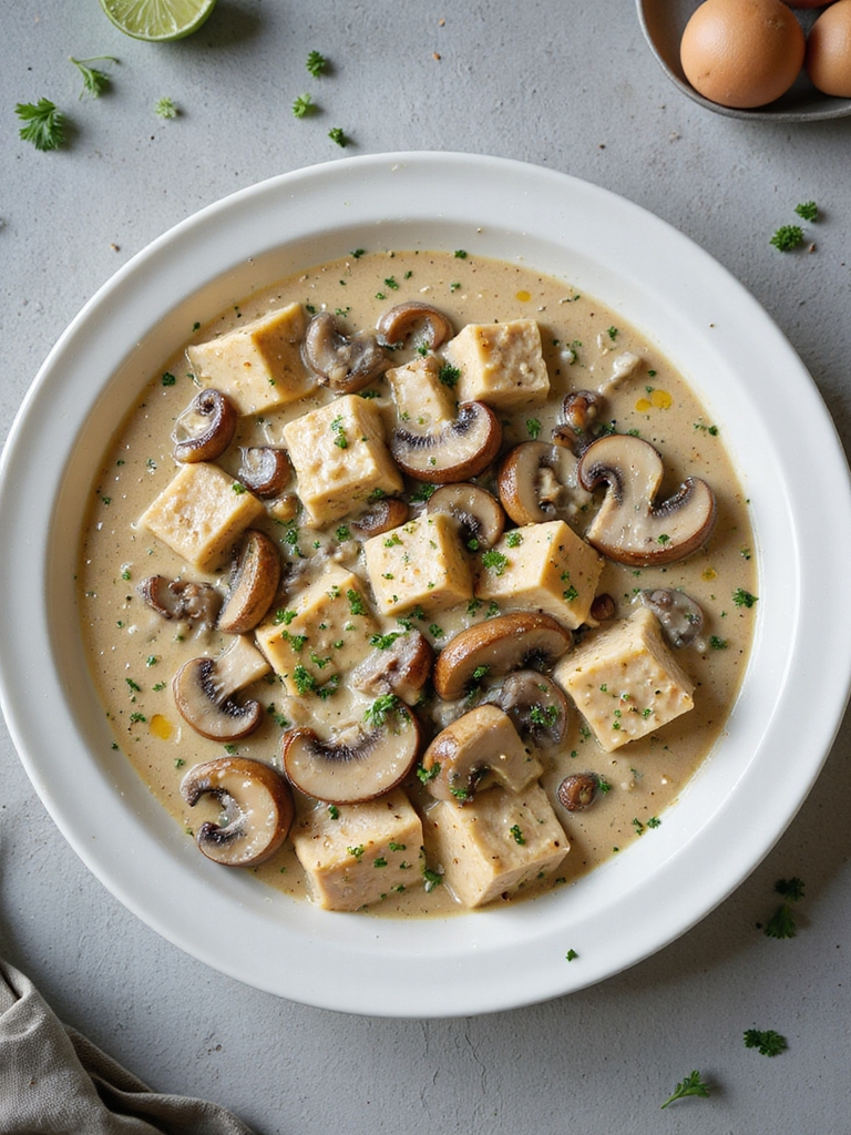 creamy pork and mushrooms