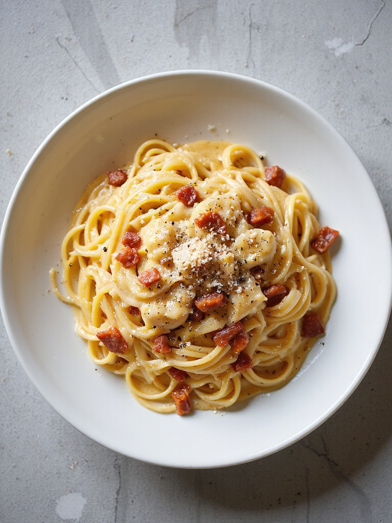 creamy spaghetti carbonara delight