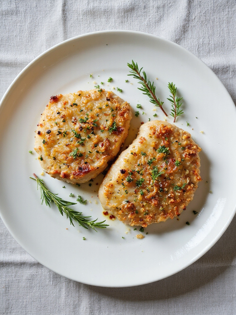 crispy garlic herb pork chops
