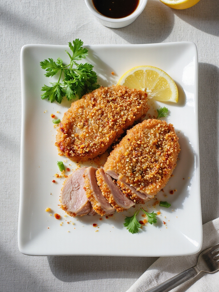 crispy panko crusted pork chops