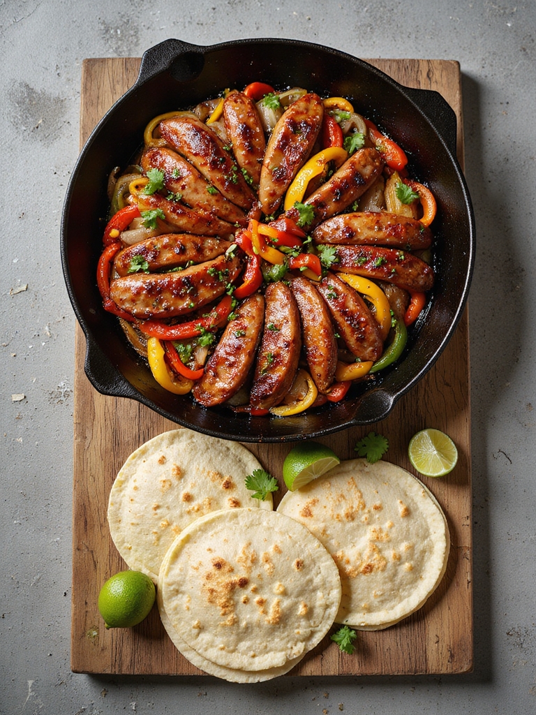 flavorful chorizo fajitas preparation