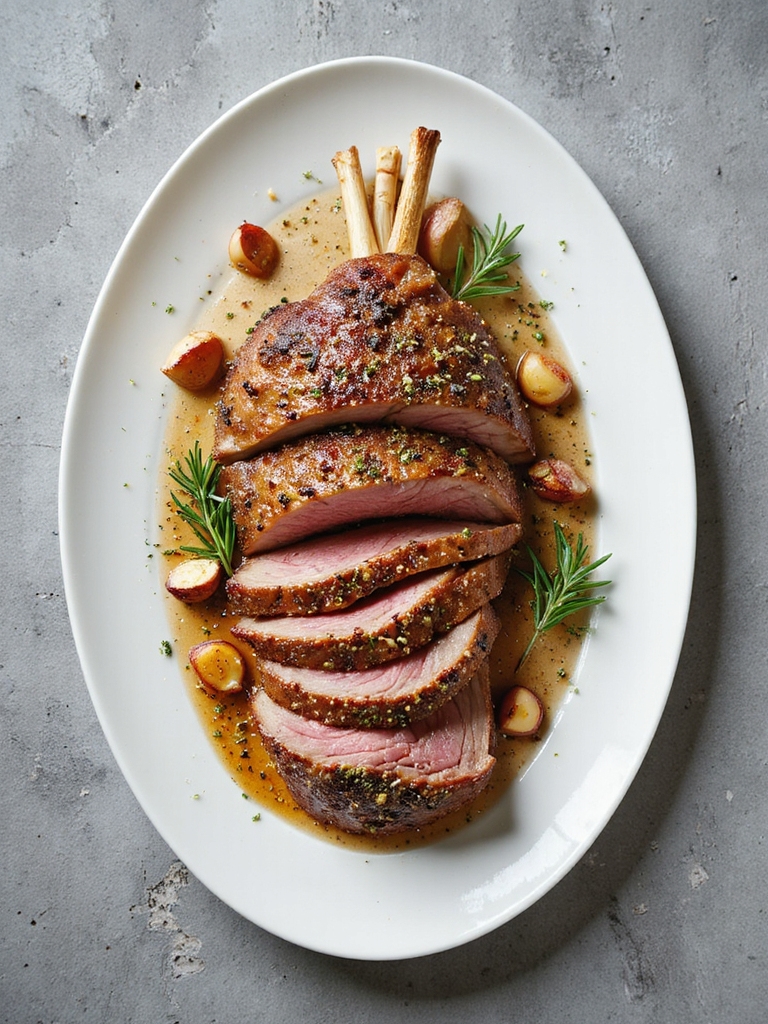 garlic herb roasted lamb