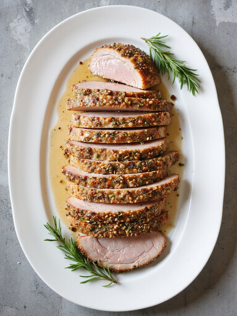 garlic rosemary crusted pork