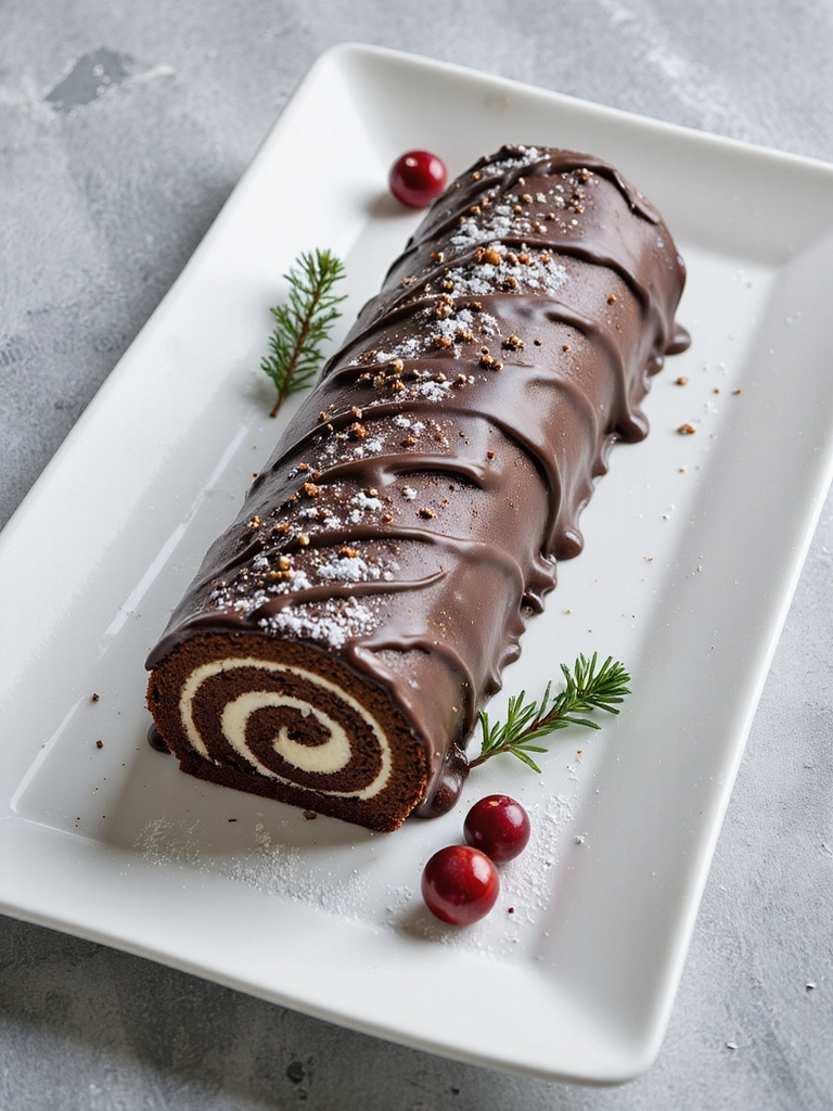 gingerbread yule log delight