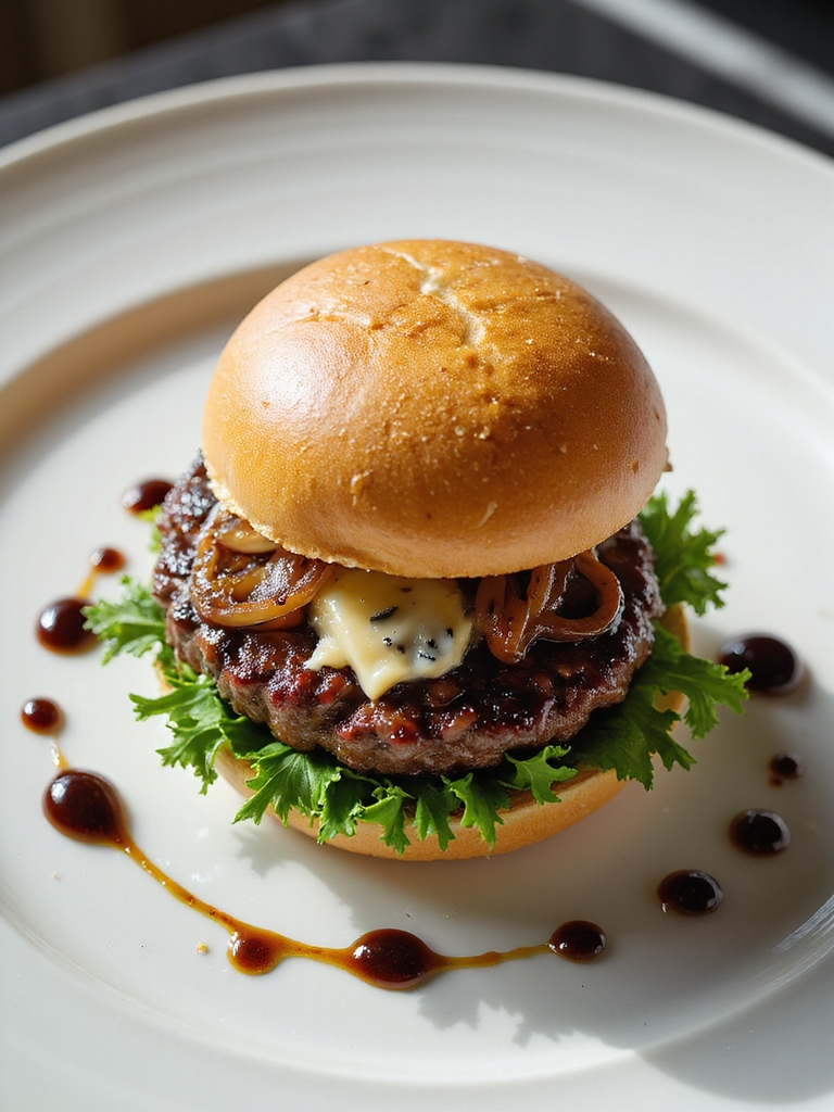 gourmet burgers with indulgent toppings