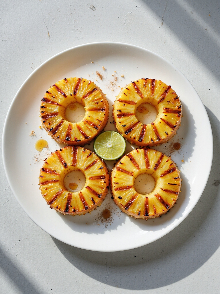 grilled caramelized pineapple dessert