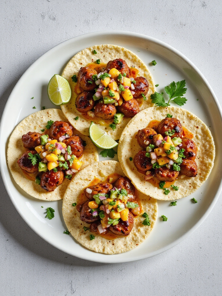 grilled chorizo with mango salsa