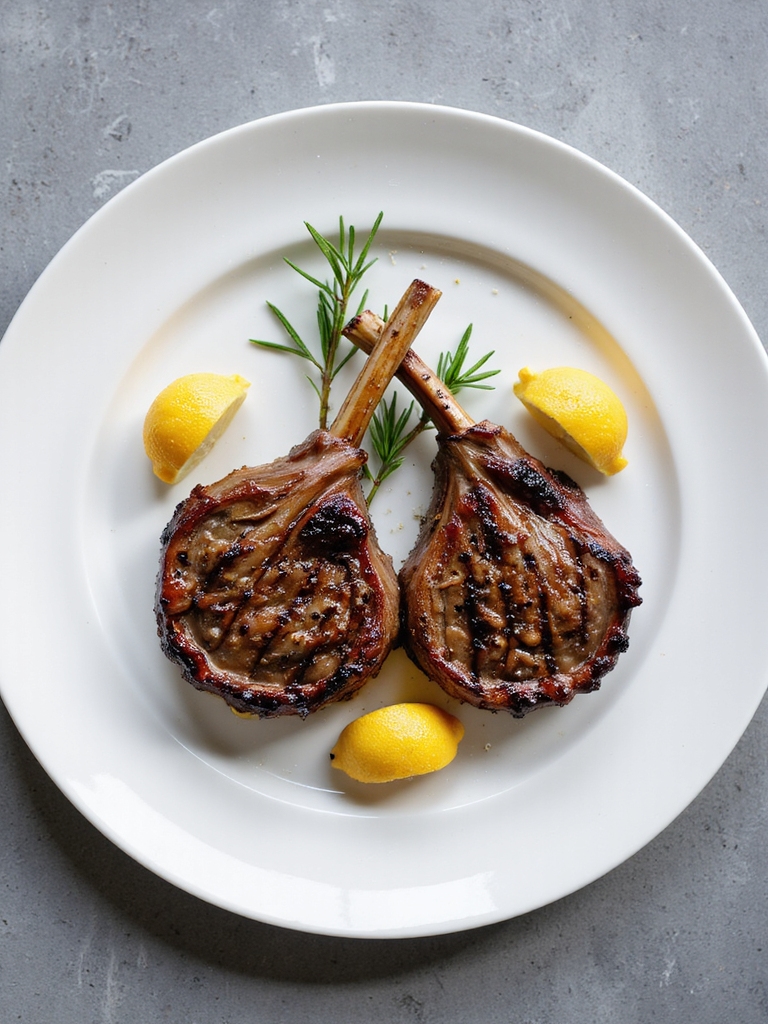 grilled lamb chops with rosemary
