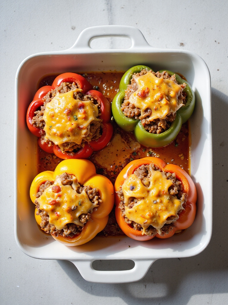 ground pork stuffed peppers