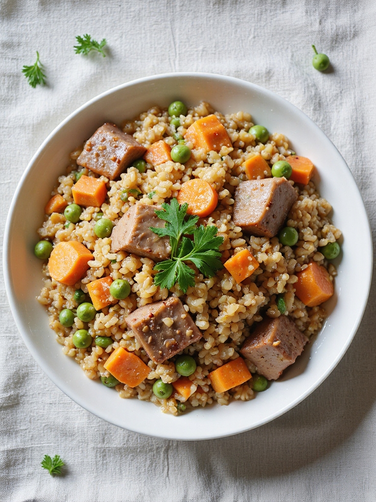hearty pork and barley pilaf
