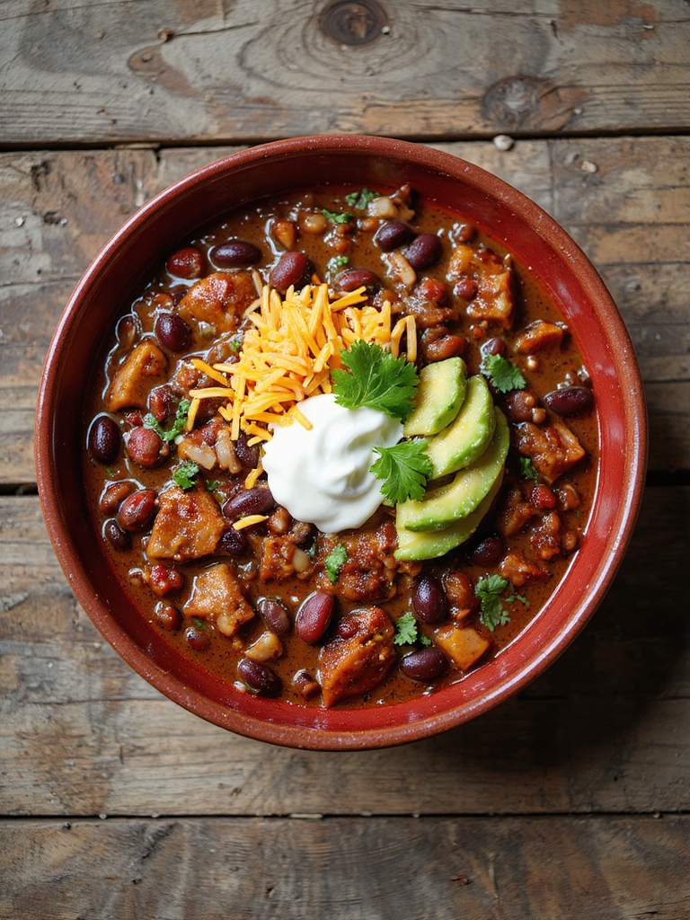 hearty pork and bean chili