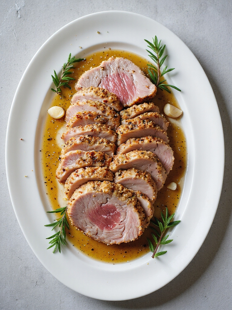 herb crusted pressure cooked pork