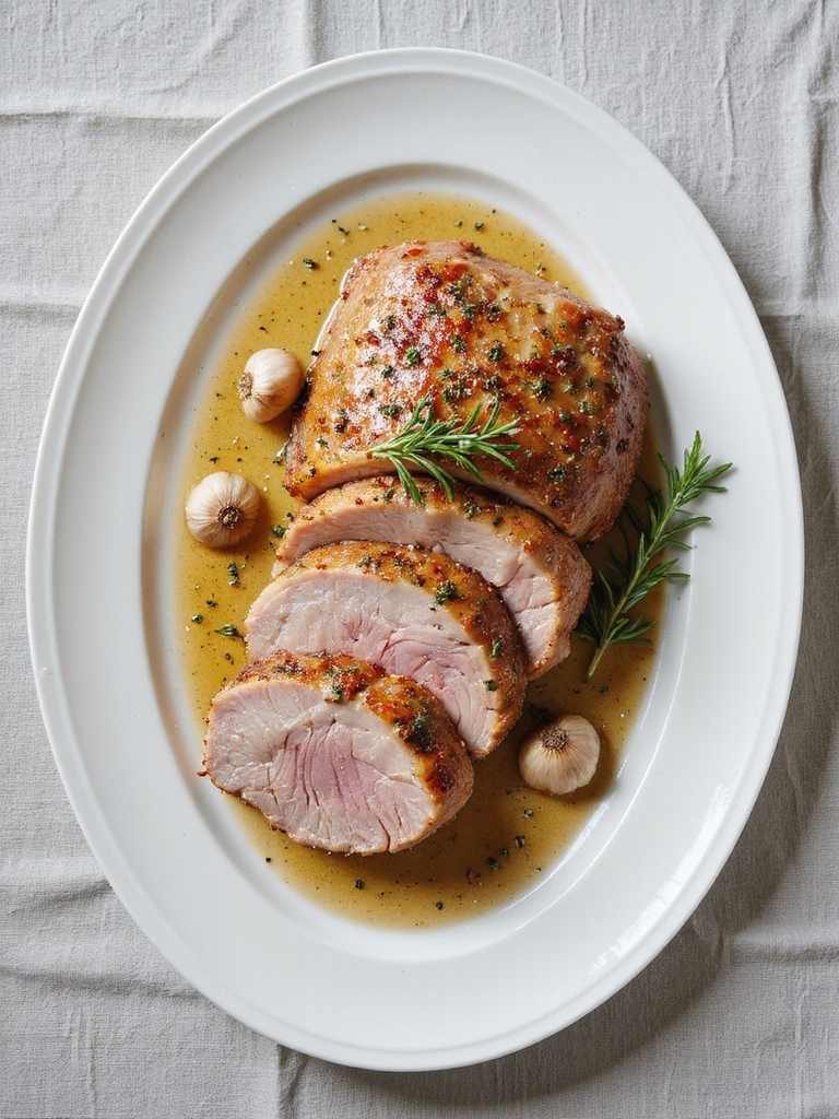 herb infused roasted pork loin