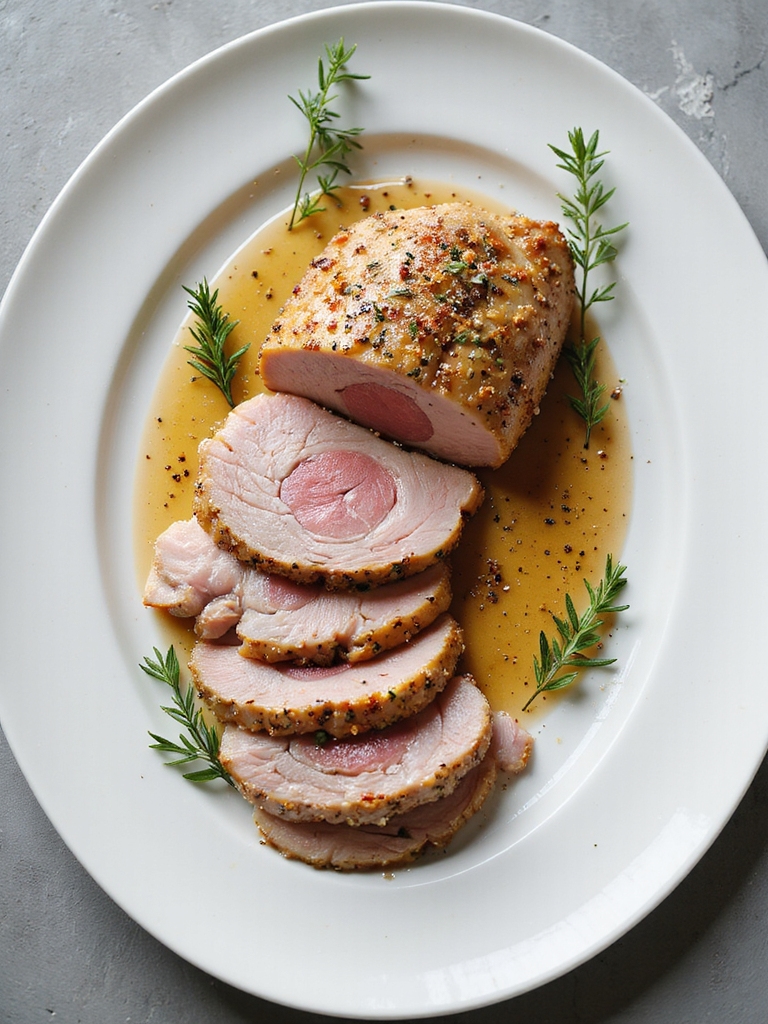 herb infused slow cooked pork