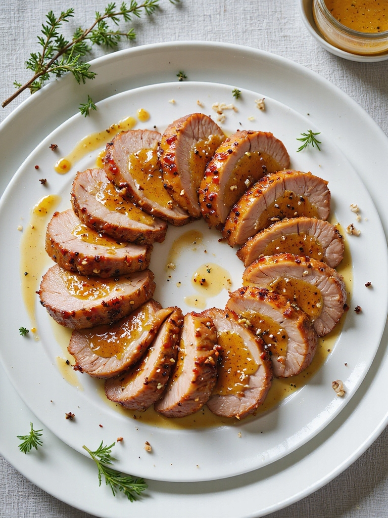 honey mustard glazed pork