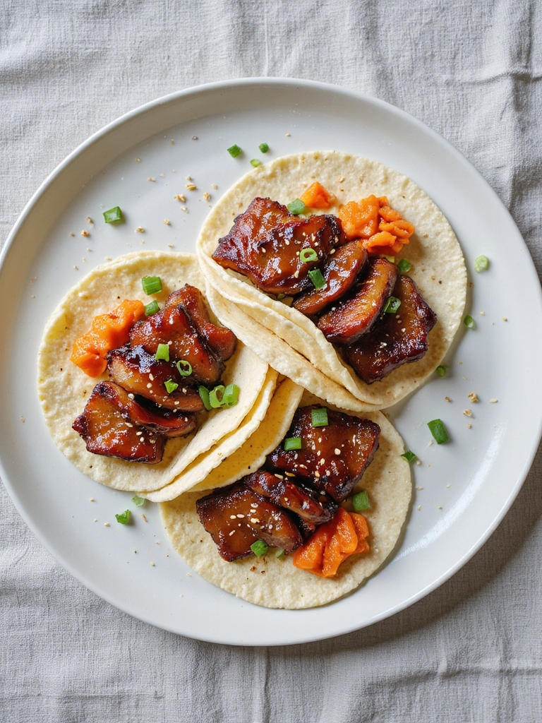 korean bbq pork tacos