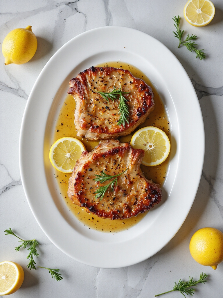 lemon herb pork chops recipe
