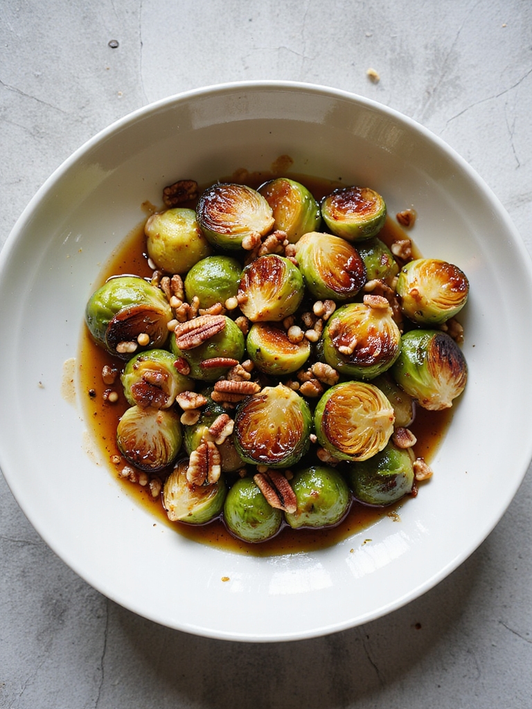 maple glazed roasted brussels sprouts
