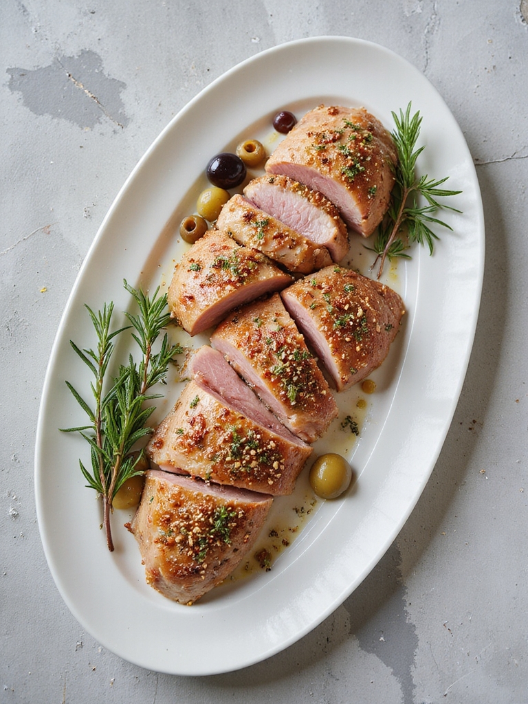 mediterranean olive herb pork loin