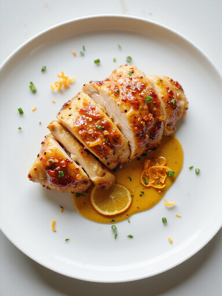 orange ginger glazed chicken