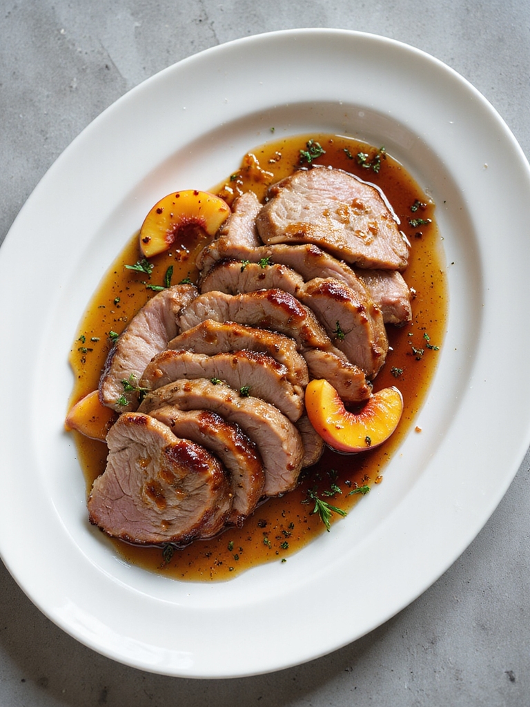 peach bourbon pork loin recipe