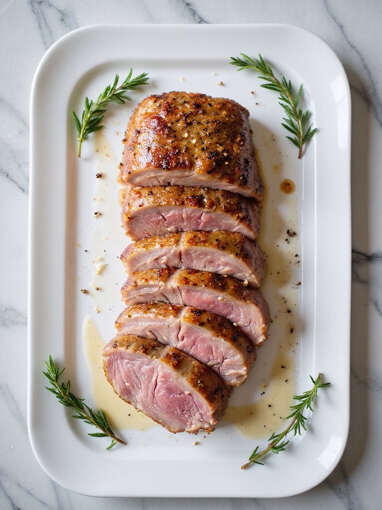 perfectly seasoned pork loin