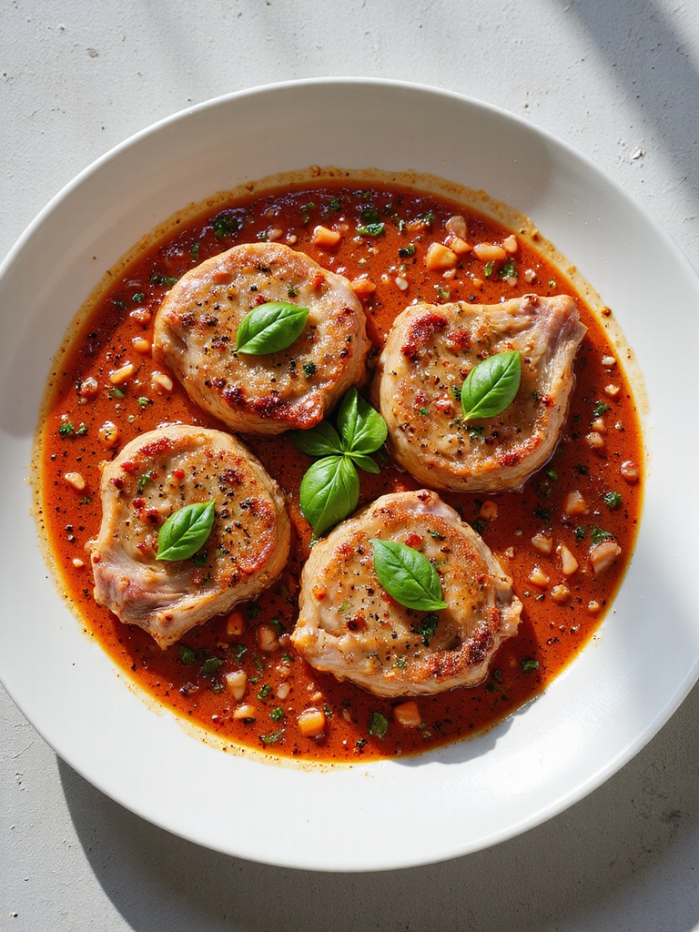 pork chops in tomato basil