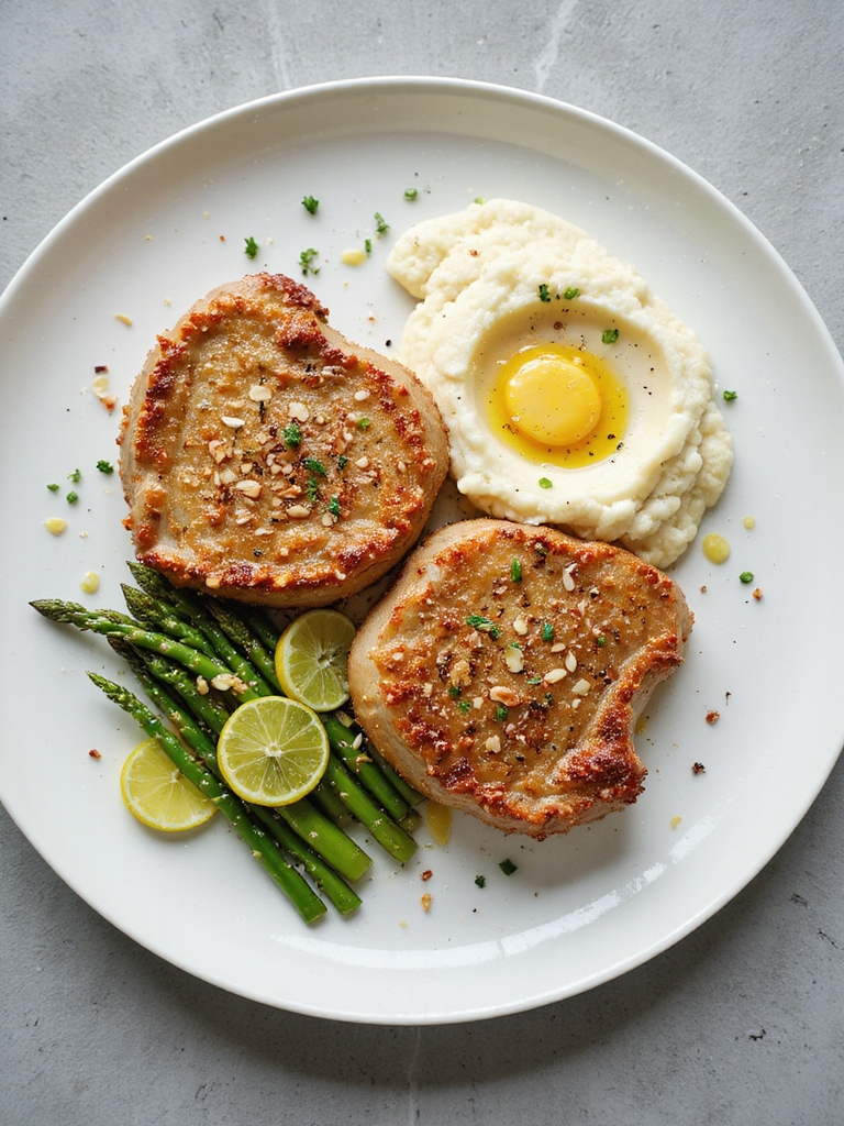 pork chops with flavorful sides
