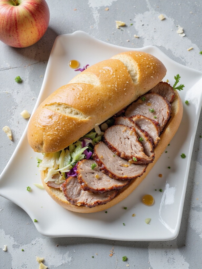roasted pork with apple slaw