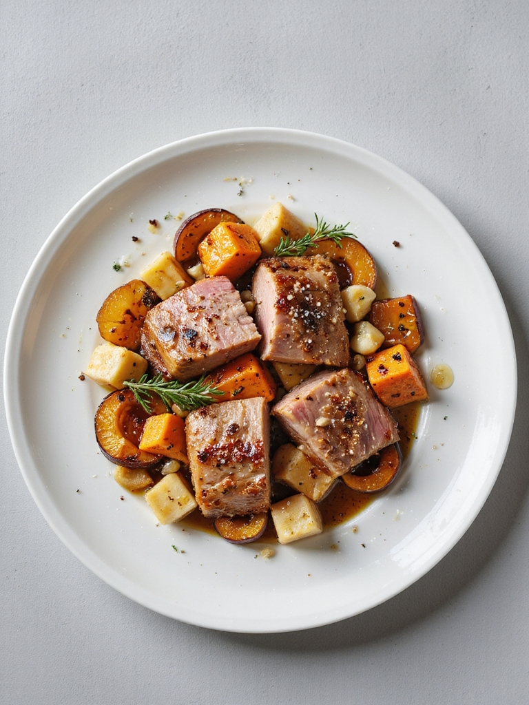 roasted pork with vegetables