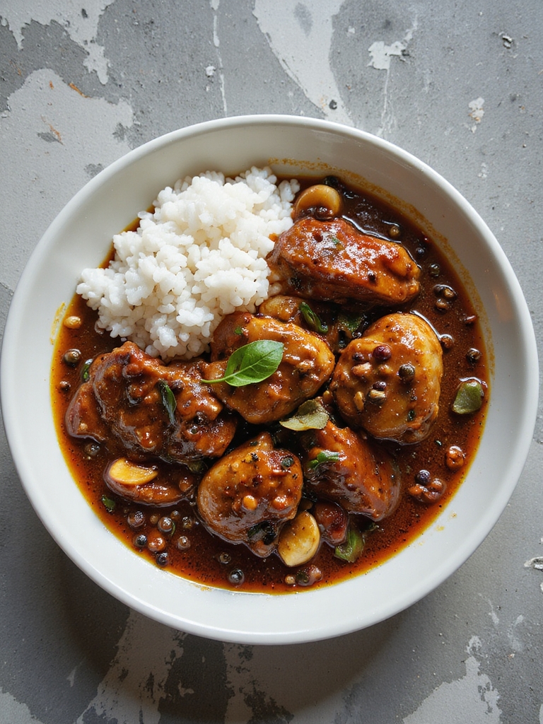 savory and tangy adobo