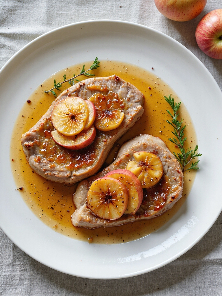 savory baked apple pork