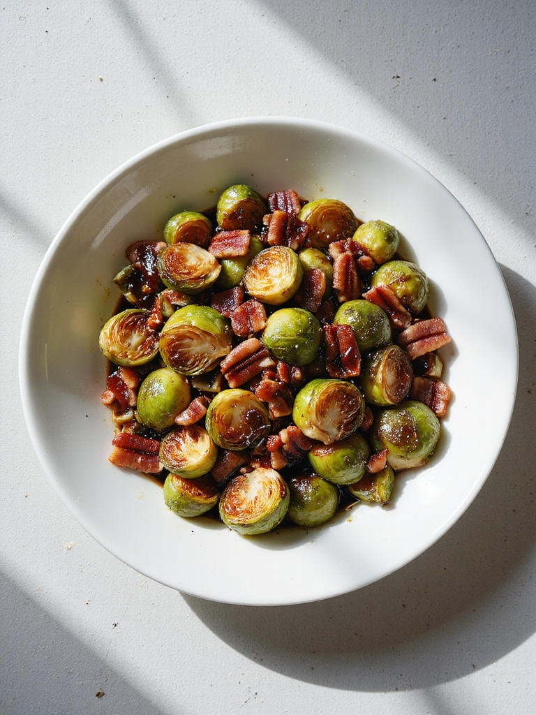 savory brussels sprouts delightfully combined