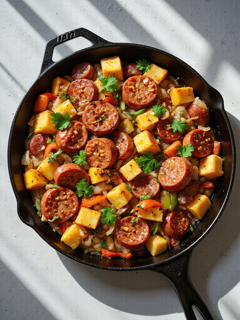 savory chorizo potato hash