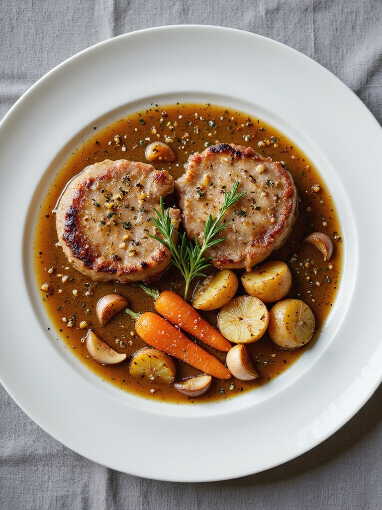 savory garlic herb pork chops