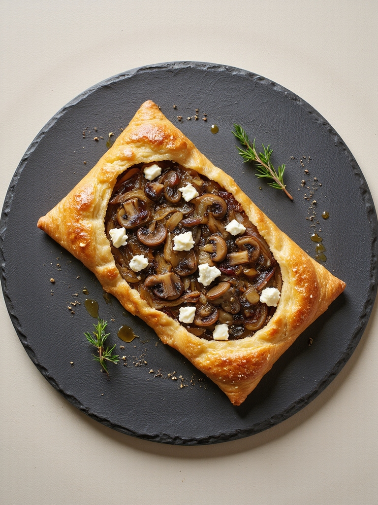 savory mushroom onion tart