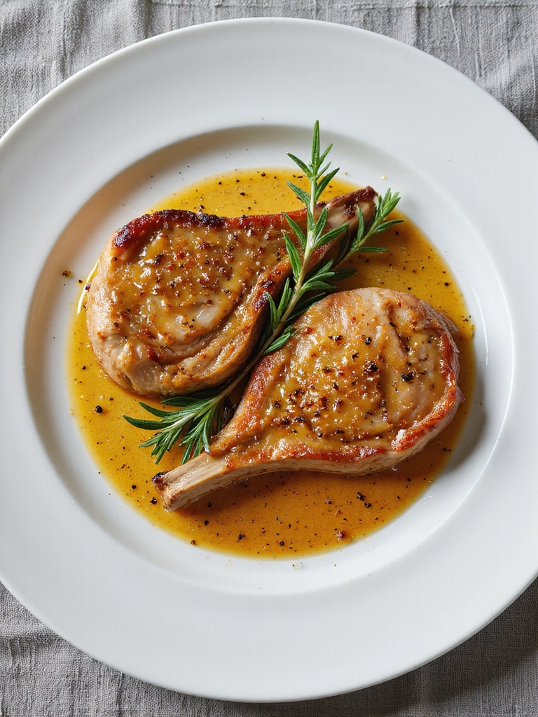 savory sweet maple dijon chops