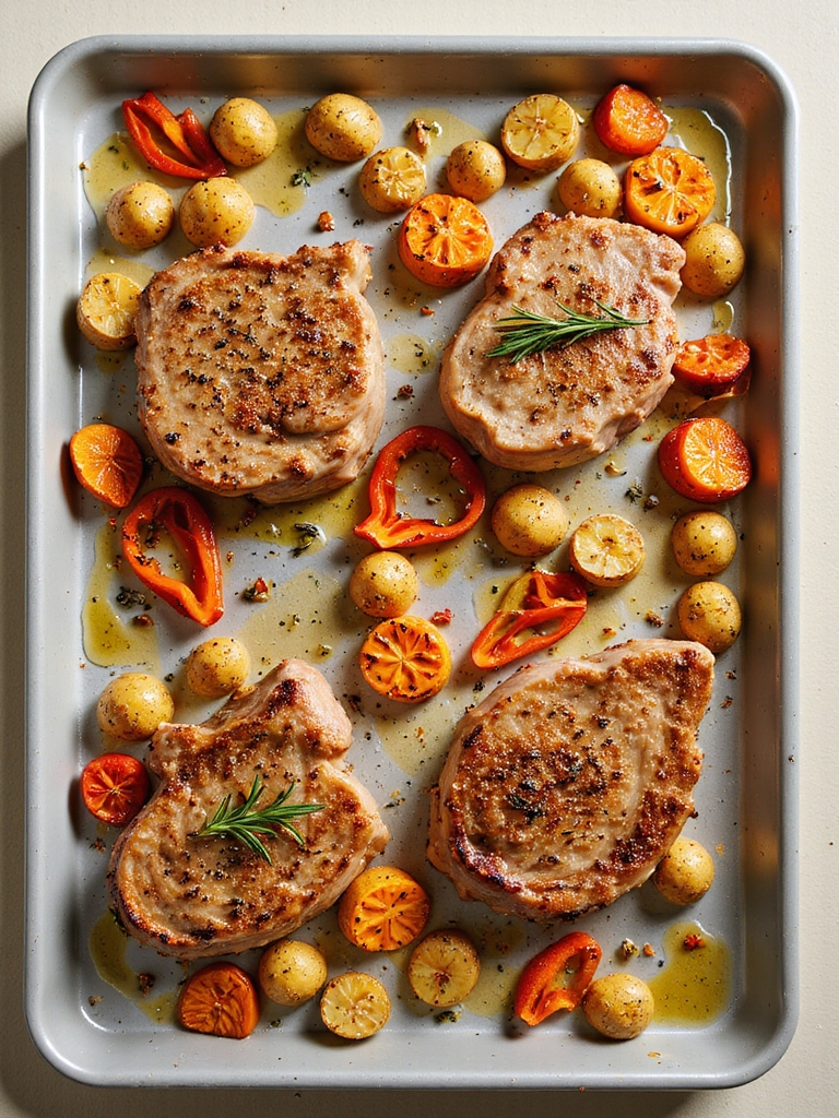 sheet pan pork chops