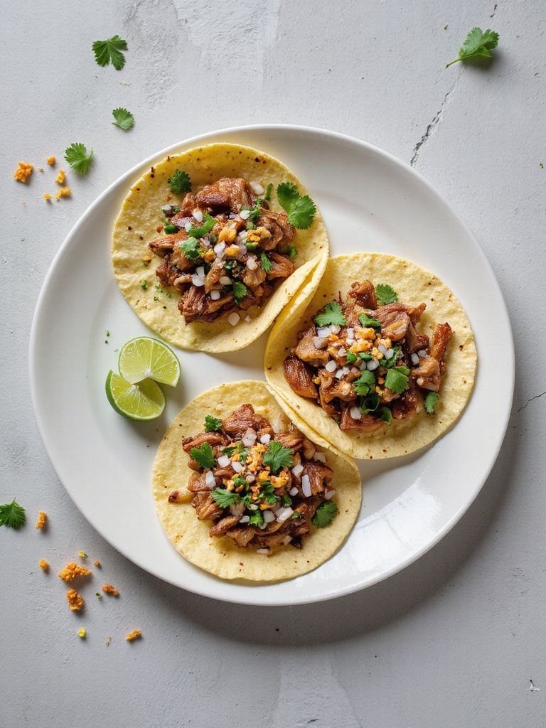 slow cooked pork carnitas tacos