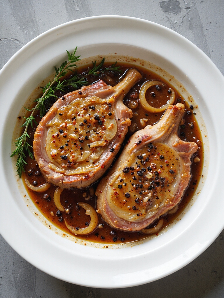 slow cooked tender pork chops