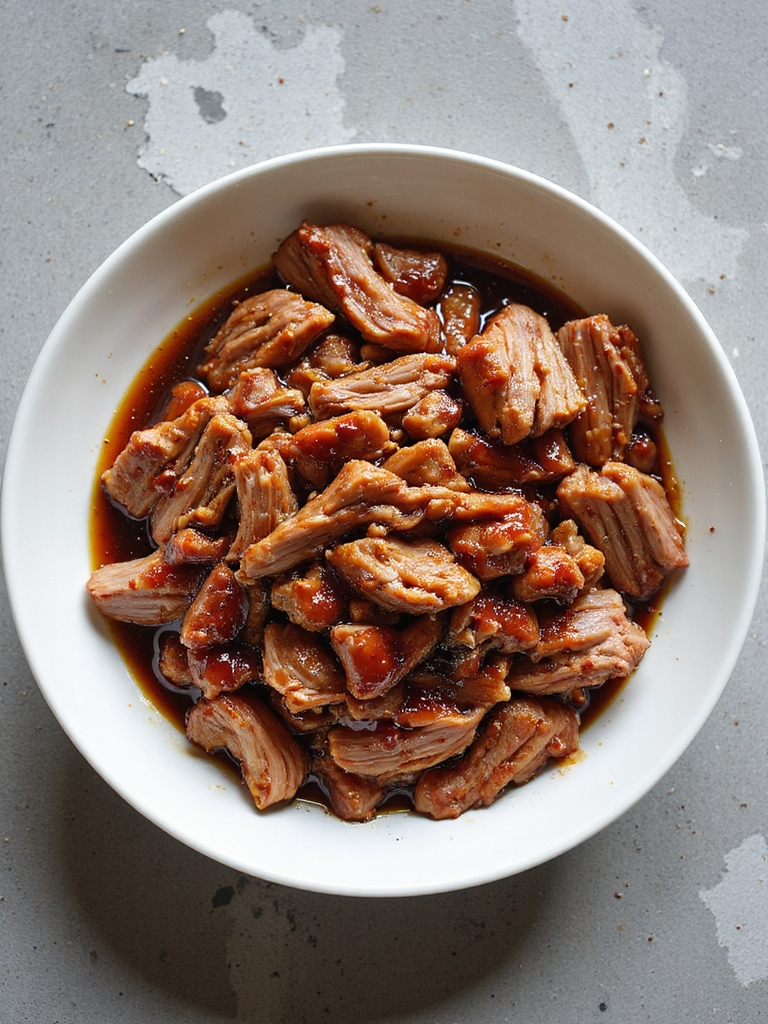 slow cooked tender pulled pork
