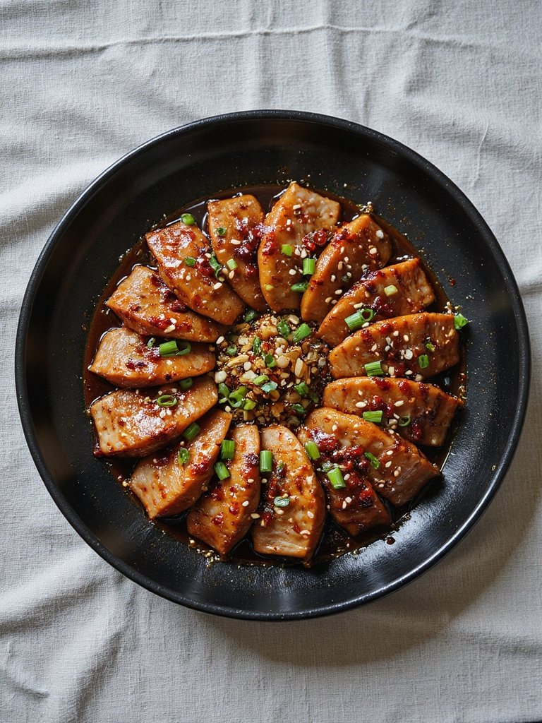 spicy asian style slow cooked pork